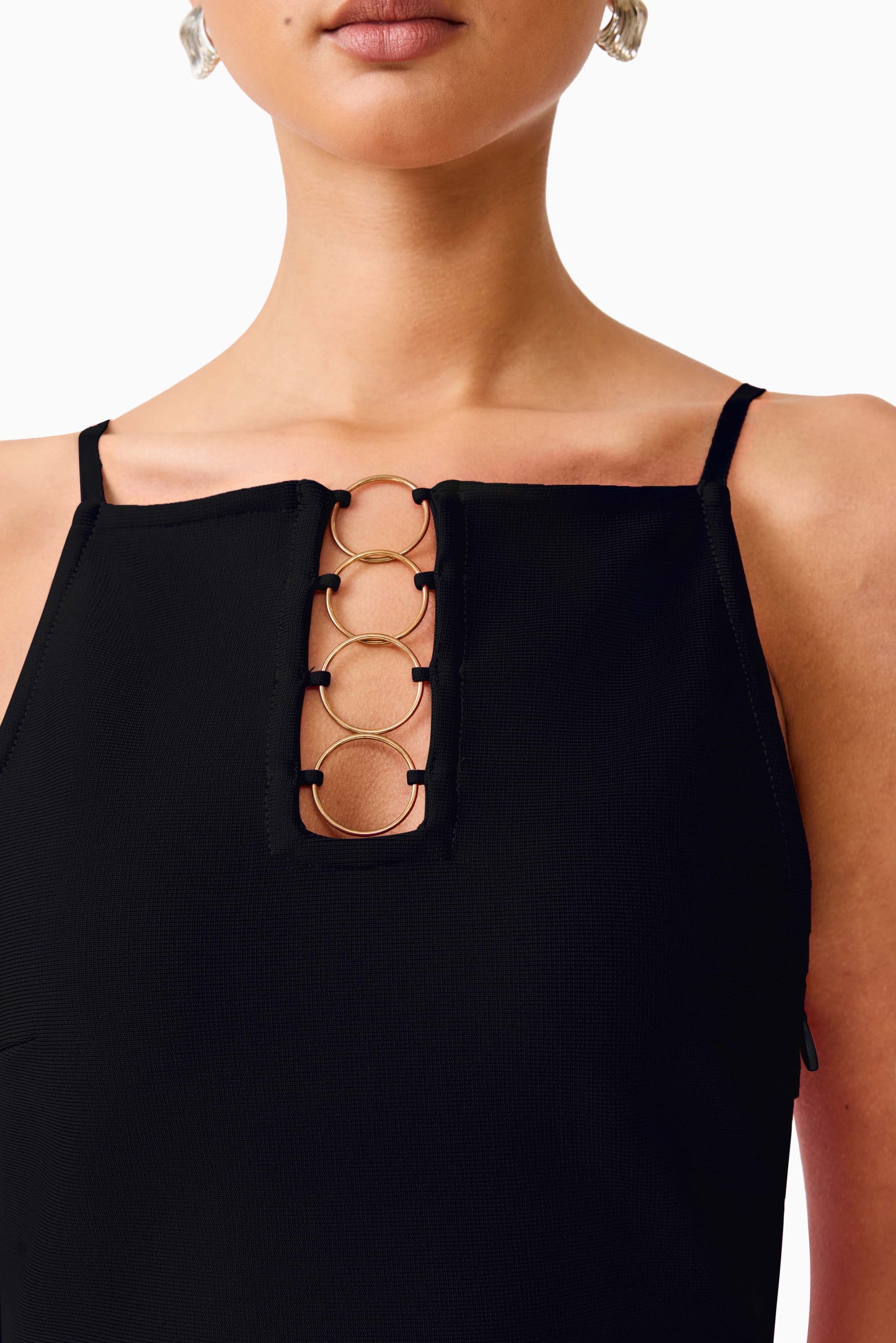 Naomi High Neck Midi Dress