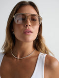 Gigi Aviator Sunglasses  - Clear Grey