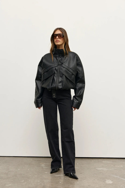 Inez Bomber Jacket - Black