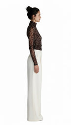 Celeste Polka Dot Mesh Top