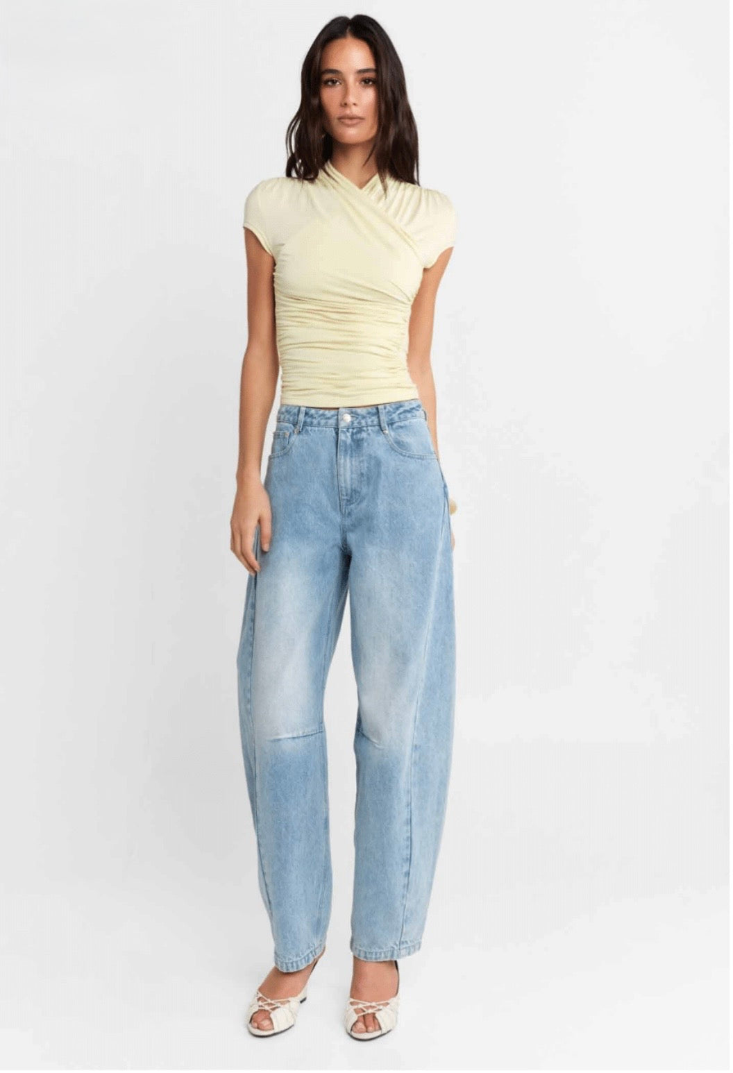 Adalia Cap Sleeve Top - Butter