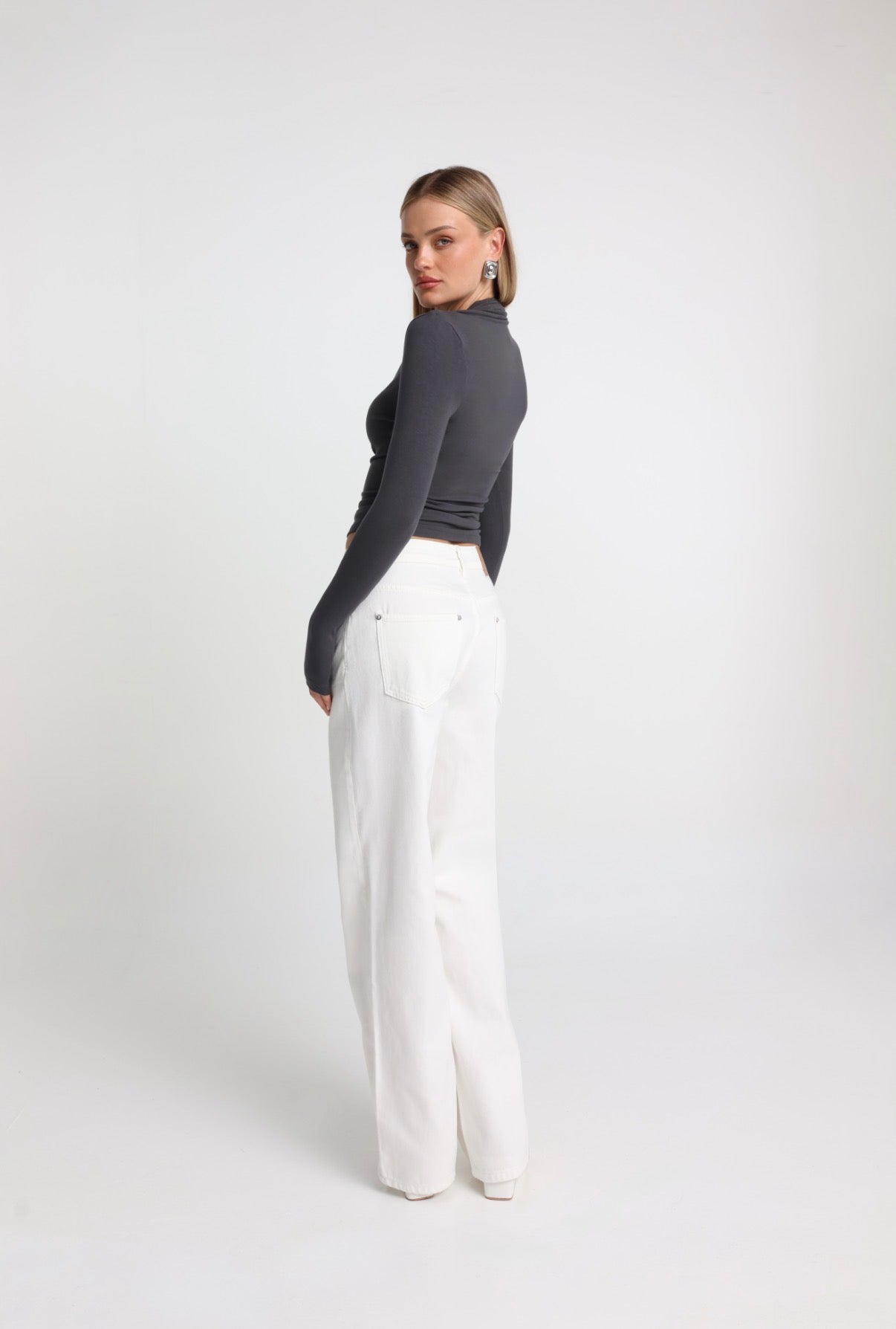Laury Longsleeve Top - Slate
