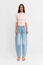 Adalia Half Sleeve Top - Pink