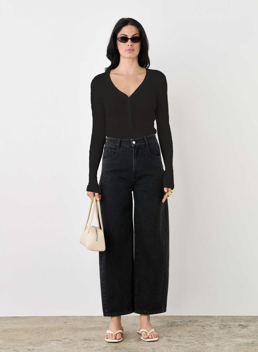 Sidewalk Long Sleeve Knit - Black