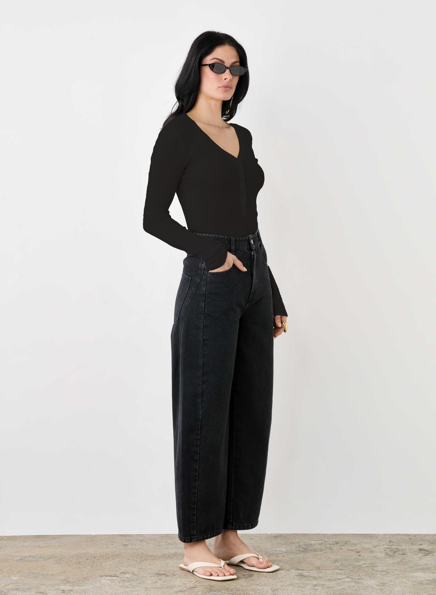 Sidewalk Long Sleeve Knit - Black