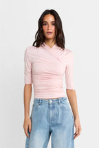 Adalia Half Sleeve Top - Pink