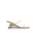 Bambi Wedge Heel - Clear & Gold