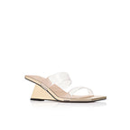 Bambi Wedge Heel - Clear & Gold