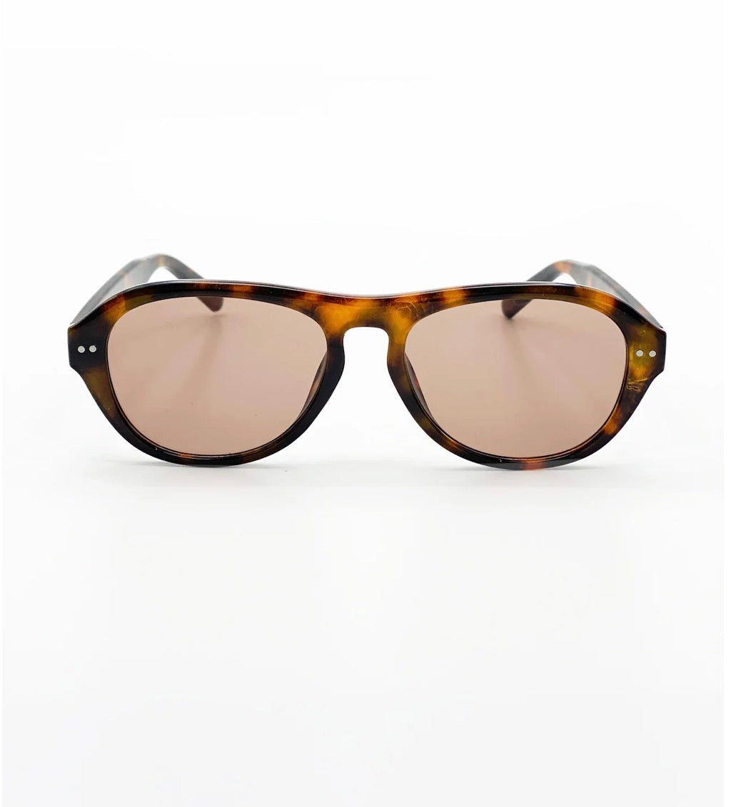 Renee Aviator Sunglasses  - Dark Tortoiseshell