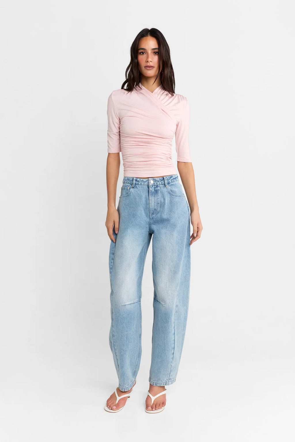 Adalia Half Sleeve Top - Pink