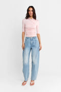 Adalia Half Sleeve Top - Pink