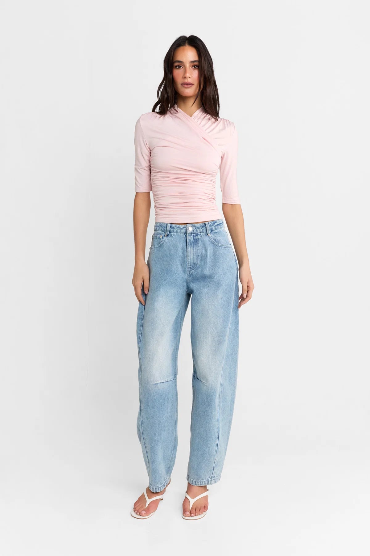 Adalia Half Sleeve Top - Pink