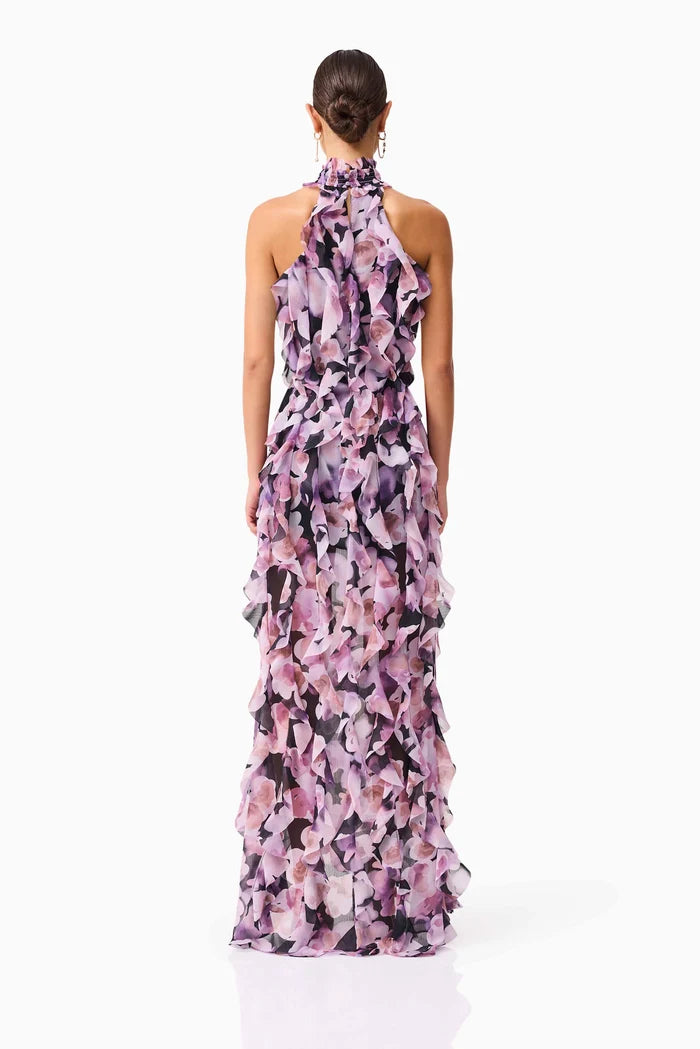 Solene Floral Halter Gown