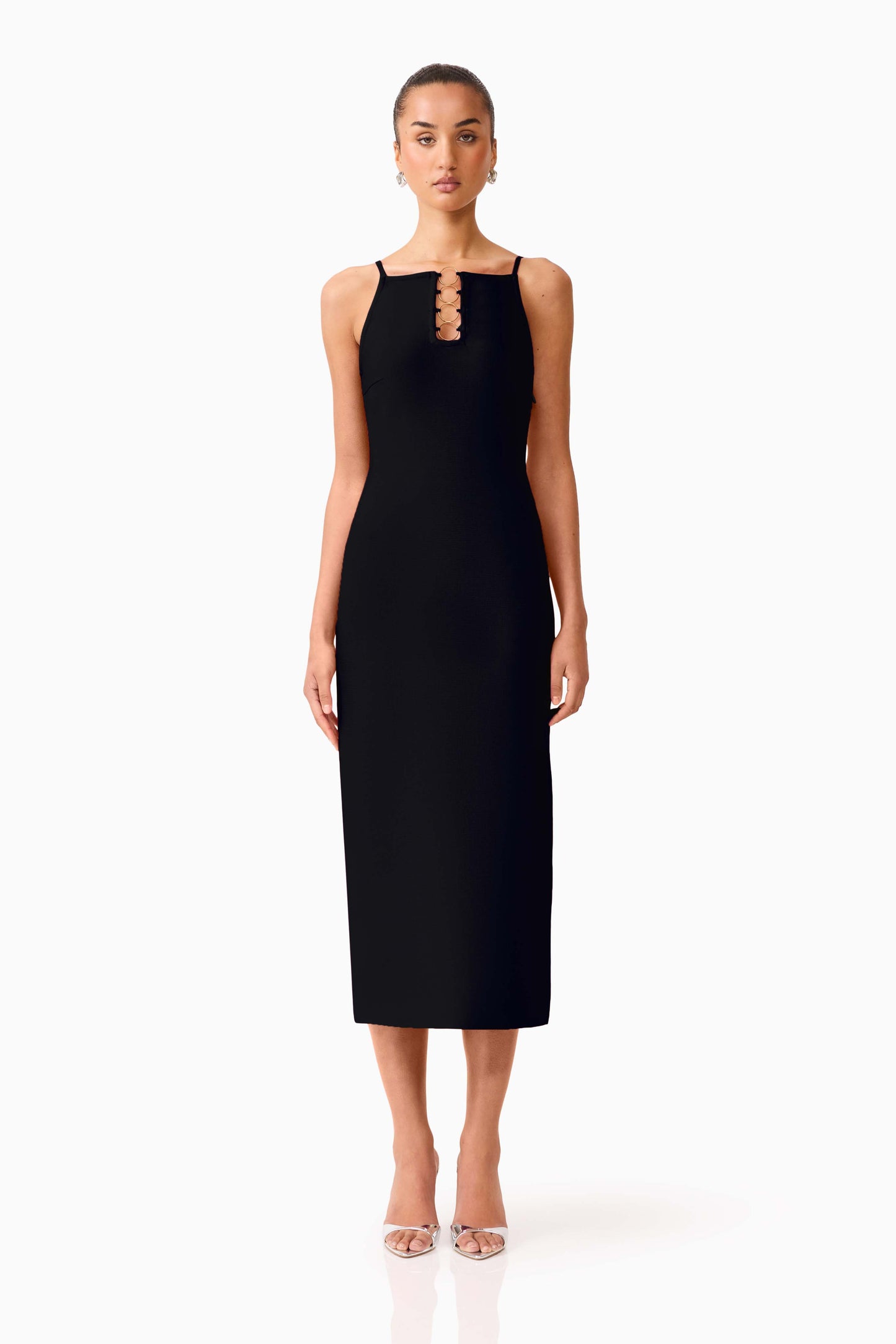 Naomi High Neck Midi Dress