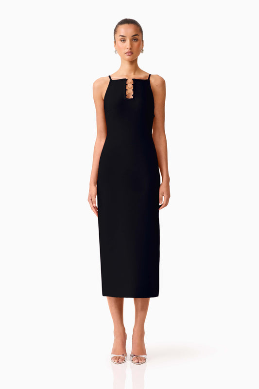 Naomi High Neck Midi Dress