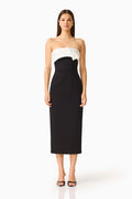 Elysia Contrast Midi Dress