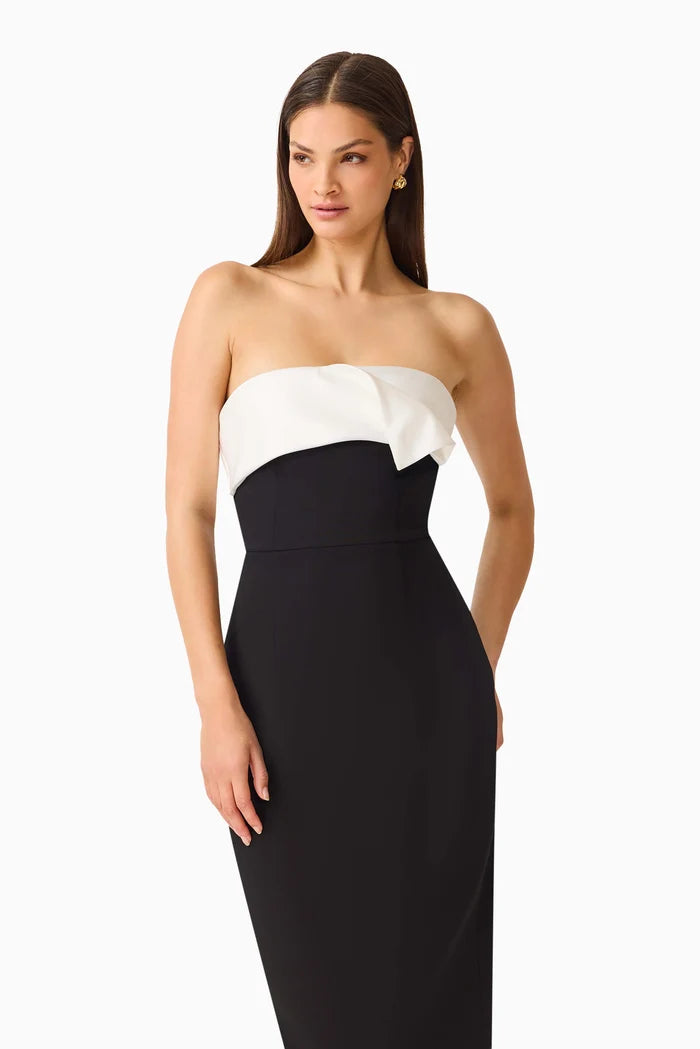 Elysia Contrast Midi Dress