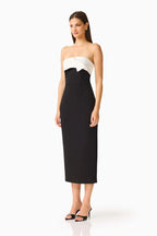 Elysia Contrast Midi Dress