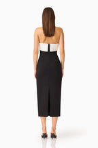 Elysia Contrast Midi Dress