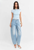 Adalia Cap Sleeve Top - Baby Blue