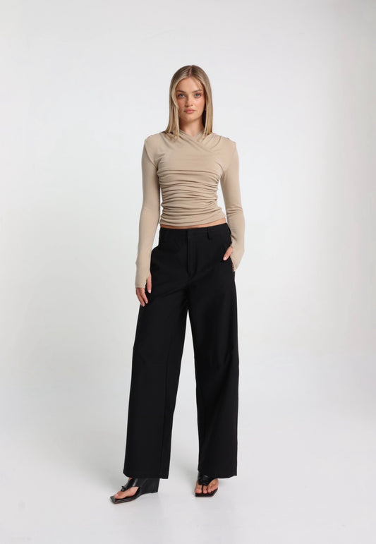 Adalia Longsleeve Top - Oat