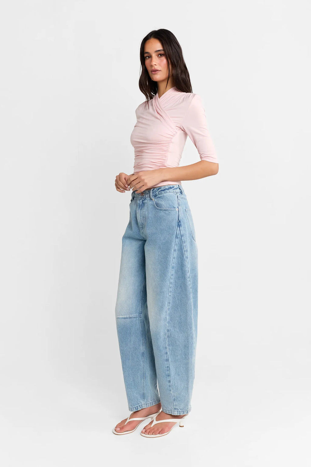 Adalia Half Sleeve Top - Pink
