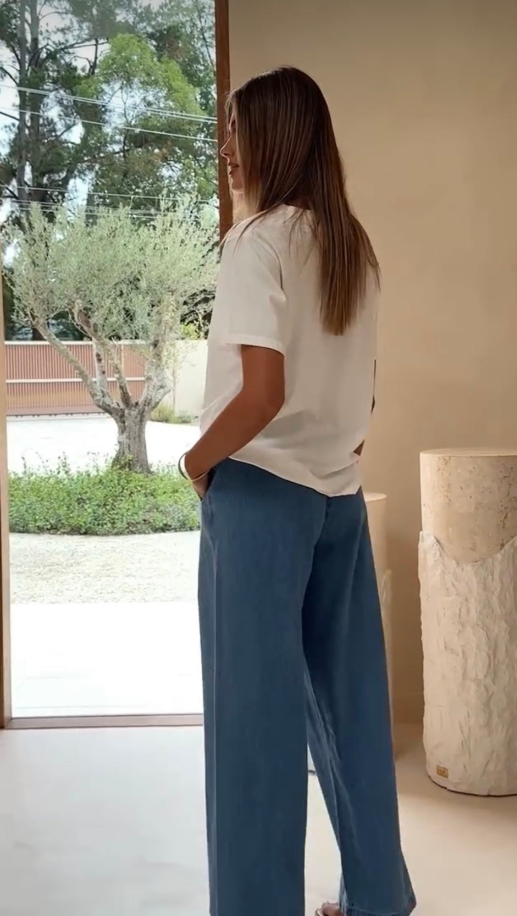 Romina Wide Leg Denim Pant