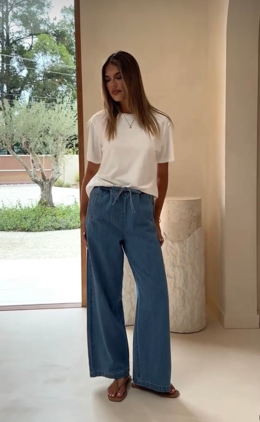Romina Wide Leg Denim Pant