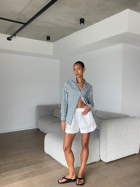 Florence Shirt - Green & White