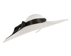 The Derby Hat - White with Black Bow