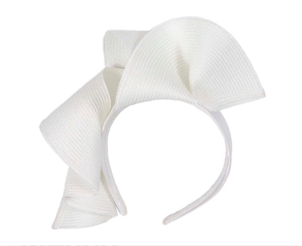 Giselle Twist Fascinator  - White