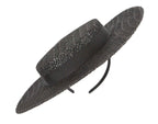 Adriana Boater Hat - Black