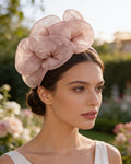 Eva Flower Fascinator - Dusty Pink