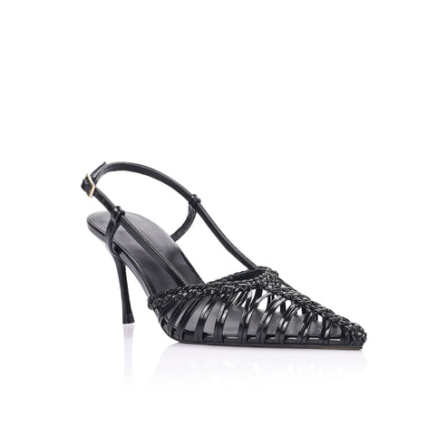 Myrtle Woven Pump Black