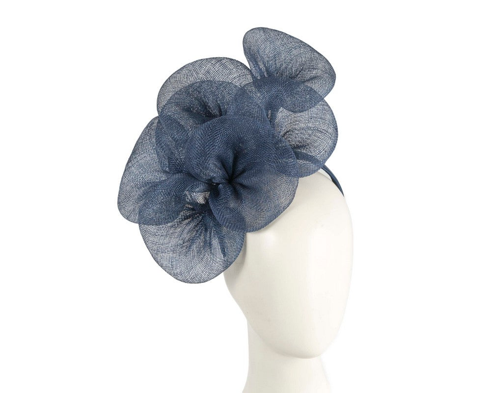 Eva Flower Fascinator - Navy