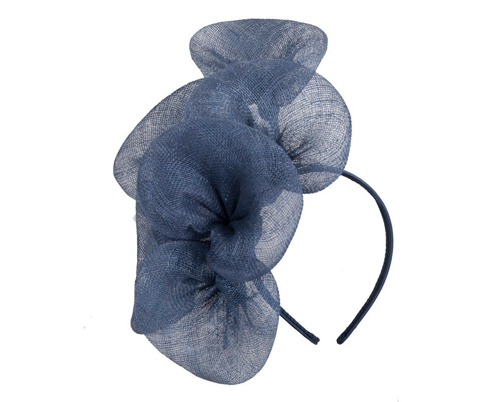 Eva Flower Fascinator - Navy