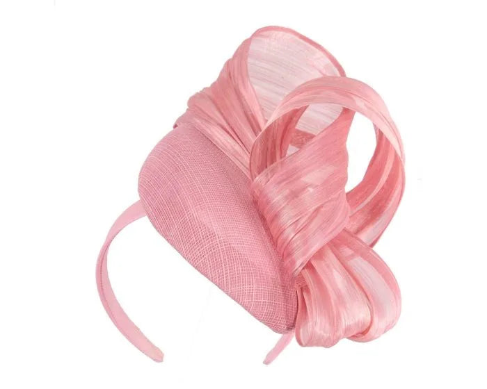 Cindy Bow & Pill Box Fascinator - Dusty Pink